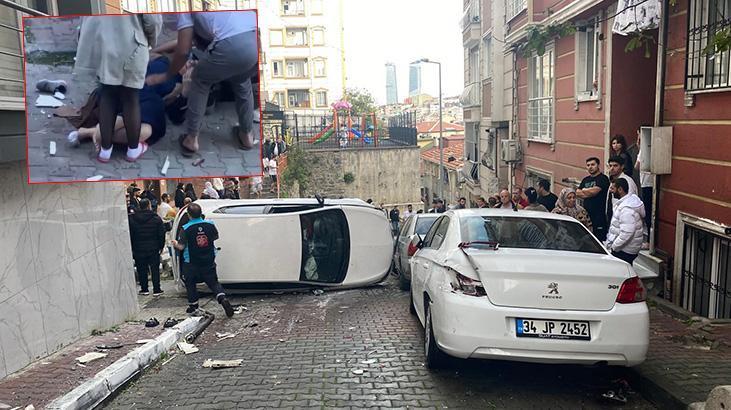 Kağıthane'de okul yolunda kaza! Sokak savaş alanına döndü: 2’si çocuk 4 yaralı