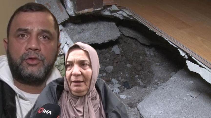 Yer: İstanbul! Daire sakini şoke oldu: ‘Salonun ortasında bir çukur oluştu’