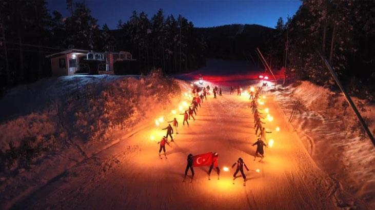 Ve beklenen gün geldi! Sarıkamış kayak sezonu müthiş bir gösteriyle açıldı