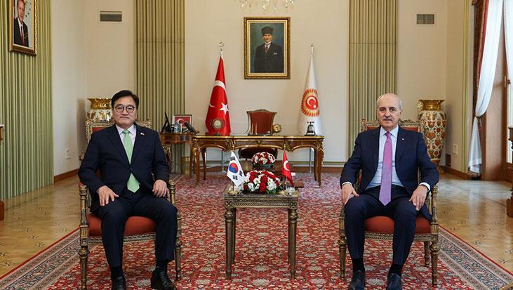 TBMM Başkanı Kurtulmuş, Güney Kore Ulusal Meclis Başkanı Won-shik ile görüştü