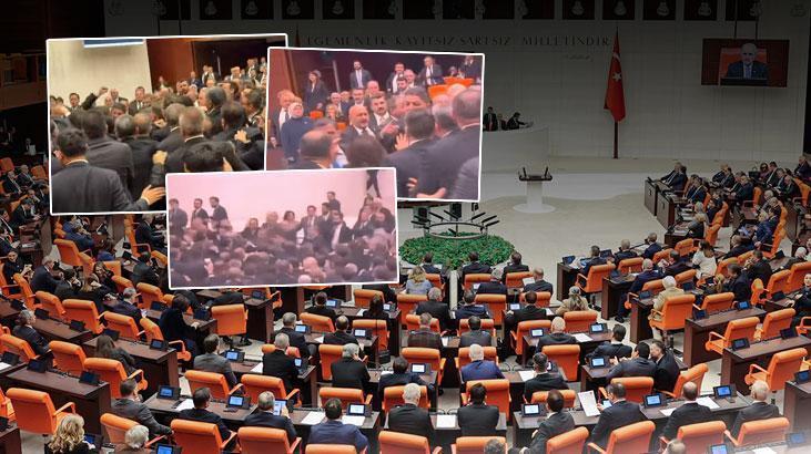 SON DAKİKA! Meclis'te yumruk yumruğa kavga