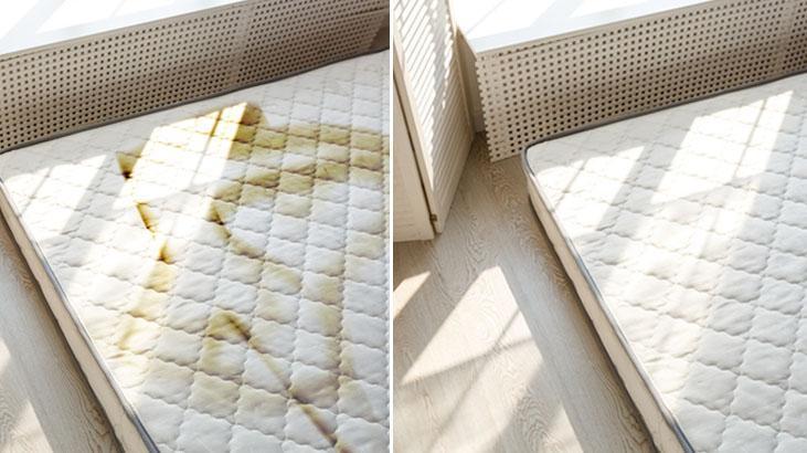 Yataktaki sarı lekeleri yok etmede usta! Ütüyü bastırın, sonuca çok şaşıracaksınız