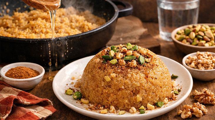 Bu kıvamı tutturan yaşadı! Unlu irmik helvasının püf noktası, şerbeti böyle dökün