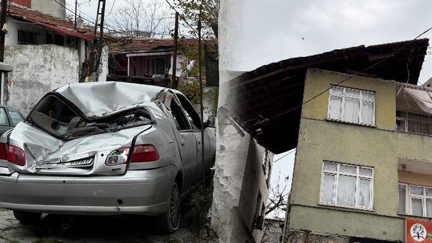 Gaziosmanpaşa'da binanın çatısı uçtu! Facianın eşiğinden dönüldü