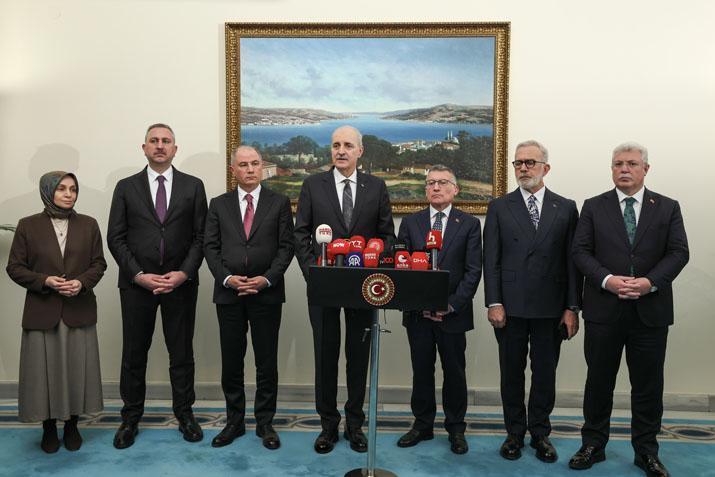 TBMM Başkanı Kurtulmuş, siyasi parti gruplarına yaptığı ziyaretleri AK Parti ile sonlandırdı