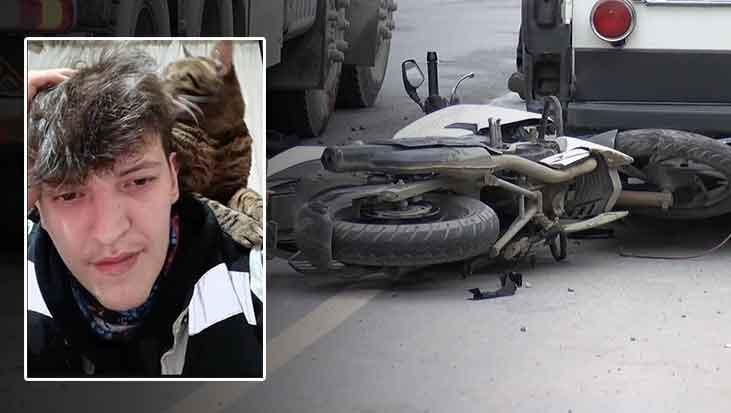 D-100’de feci son! Savrulan motosikletlinin üzerinden beton mikseri geçti