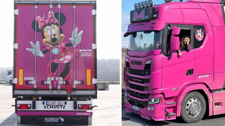 Pembe TIR'ıyla Avrupa'ya açıldı, gören bir daha bakıyor: Şaşırıyorlar!