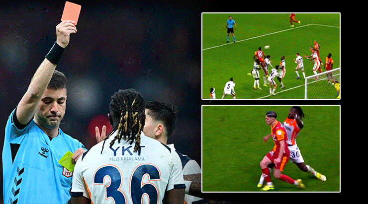 Galatasaray-Başakşehir maçının tartışmalı pozisyonlarını eski hakemler yorumladı! İkinci sarı kart kararında ikiye bölündüler