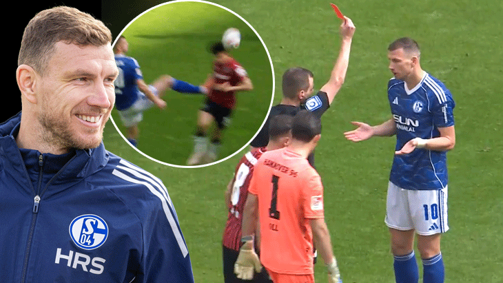 Dzeko'nun gördüğü kırmızı kart maçın kaderini değiştirdi! 90+8'de yıkıldılar