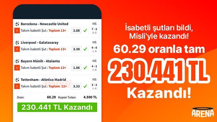 İsabetli şut sayılarını bildi, Misli’yle kazandı! 60.29 oranlı kuponla tam 230.441 TL…