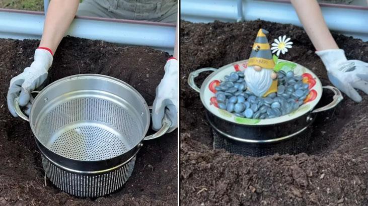 Tencereden kompost kutusu olur mu demeyin! Nisan ayında yapan yaşadı: Çimler yemyeşil