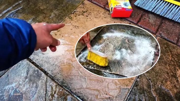 Verandası yosun tutmuştu, eskisinden daha yeni görünüyor! Yıkama makinesine gerek yok