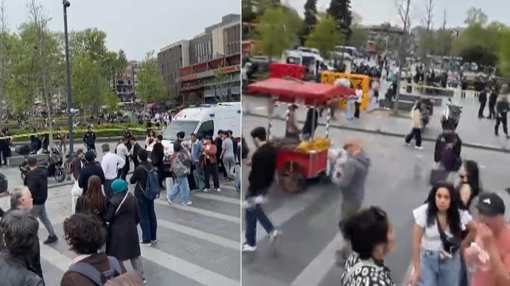 Beşiktaş'ta palalı saldırgan dehşet saçtı! Polis bacağından vurarak durdurdu; 4 yaralı