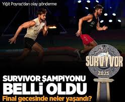 Survivor 2025 şampiyonu belli oldu! Yiğit Poyraz'dan olay gönderme geldi