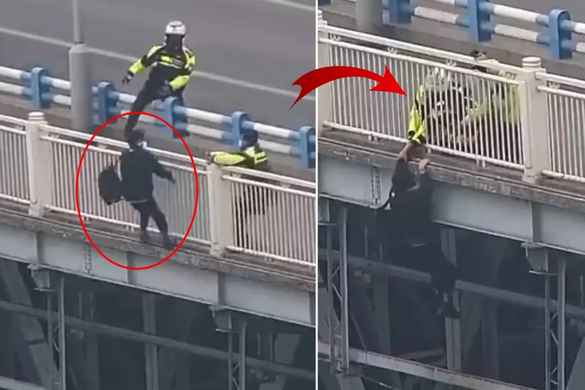 Köprüde can pazarı! Atlamak üzereyken polisler son anda ipten aldı