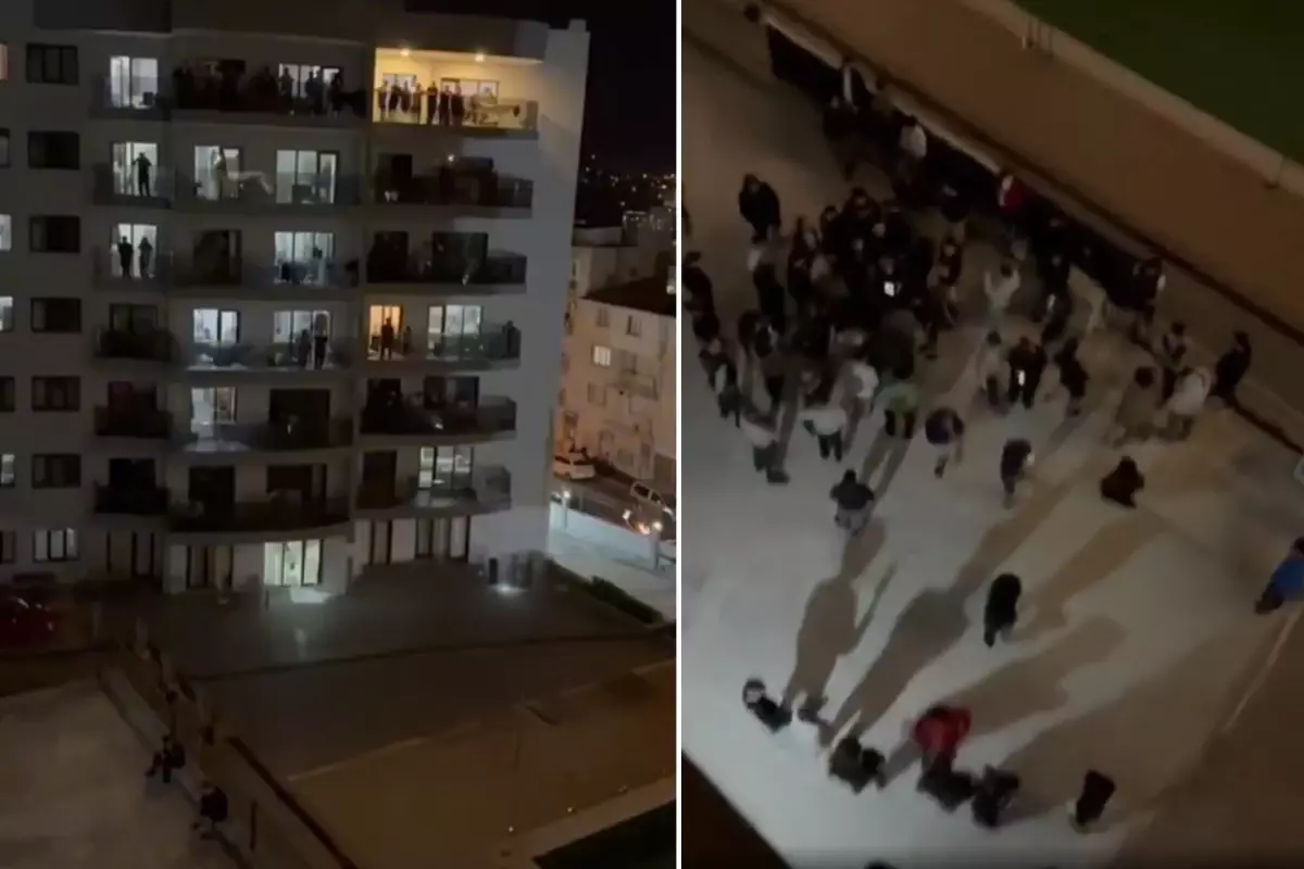 KYK yurdunda kalan öğrenciler, yaşanan su kesintisini uluyarak protesto etti