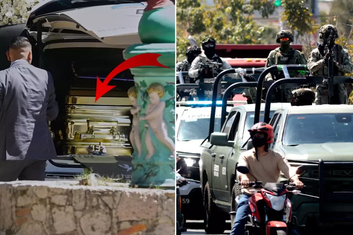 Meksikalı kartel lideri El Mencho'nun cenazesi altın bir tabutta taşındı