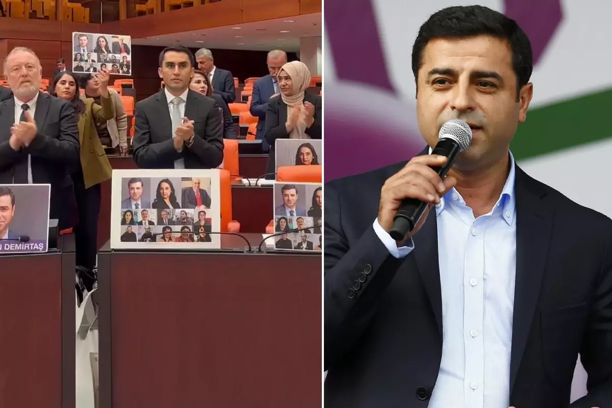 DEM Partililer bakanlığın Demirtaş hamlesini protesto etti