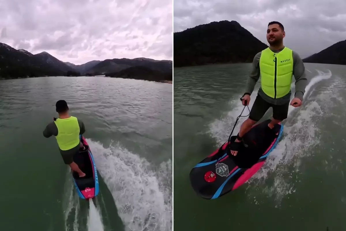 Yol bitti, göl başladı! Konya'dan Antalya'ya sörf yaptı