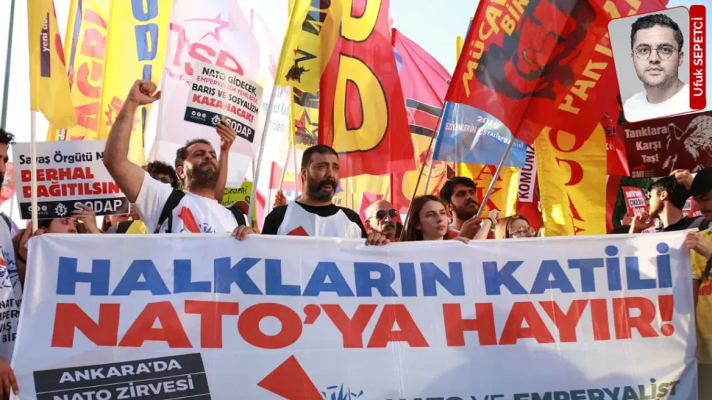 İstanbul’da NATO protestosu: AKM önünden Dolmabahçe’ye yürüdüler