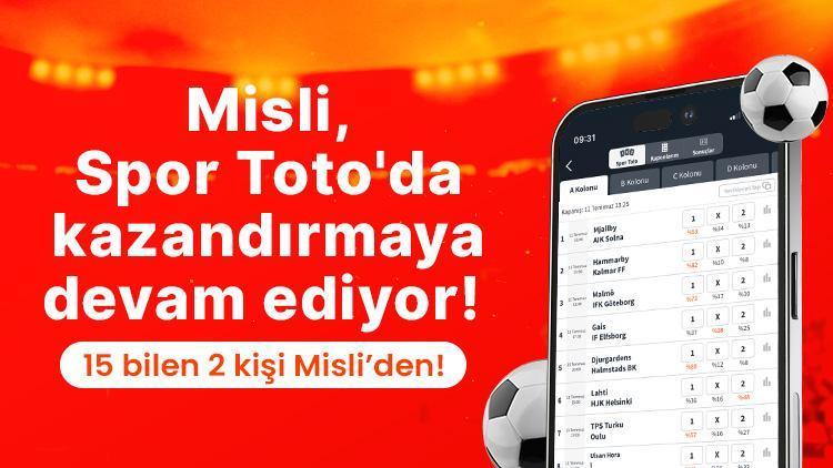 Misli, Spor Toto’da kazandırmaya devam ediyor! 15 bilen 2 kişi Misli’den!